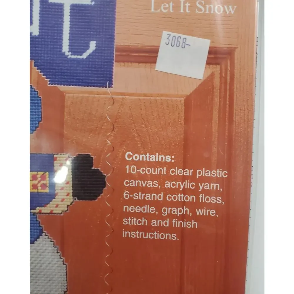 Janlynn Let It Snow Door Greeter Plastic Canvas Embroidery Kit Holiday Snowman